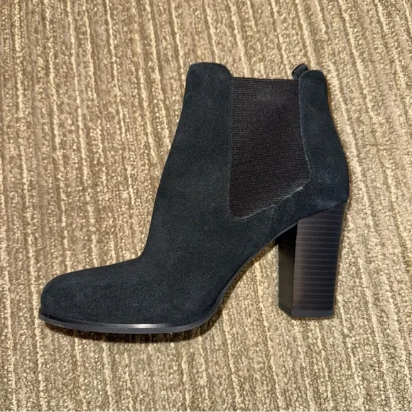 Michael Kors Suede Block Heel Ankle Booties - Picture 4 of 7